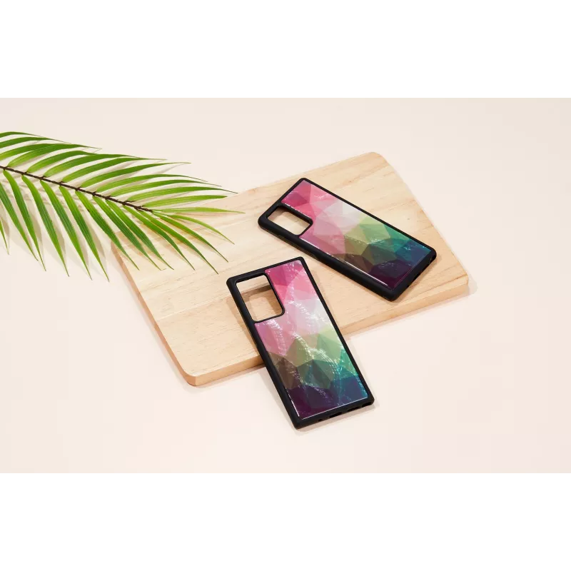Funda protectora iKins para Samsung Galaxy Note 20 – motivo flores acuáticas negra