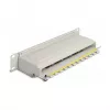 Panel de parcheo DeLOCK 10 pulgadas 8 puertos Cat.6A 1U gris