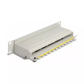 Panel de parcheo DeLOCK 10 pulgadas 8 puertos Cat.6A 1U gris