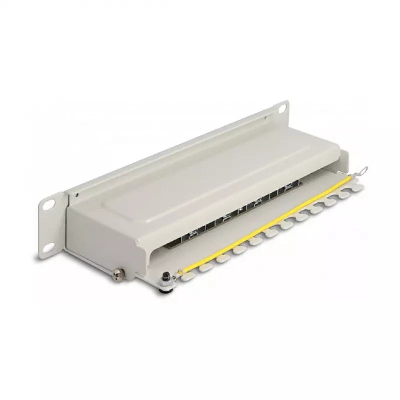 Panel de parcheo DeLOCK 10 pulgadas 8 puertos Cat.6A 1U gris