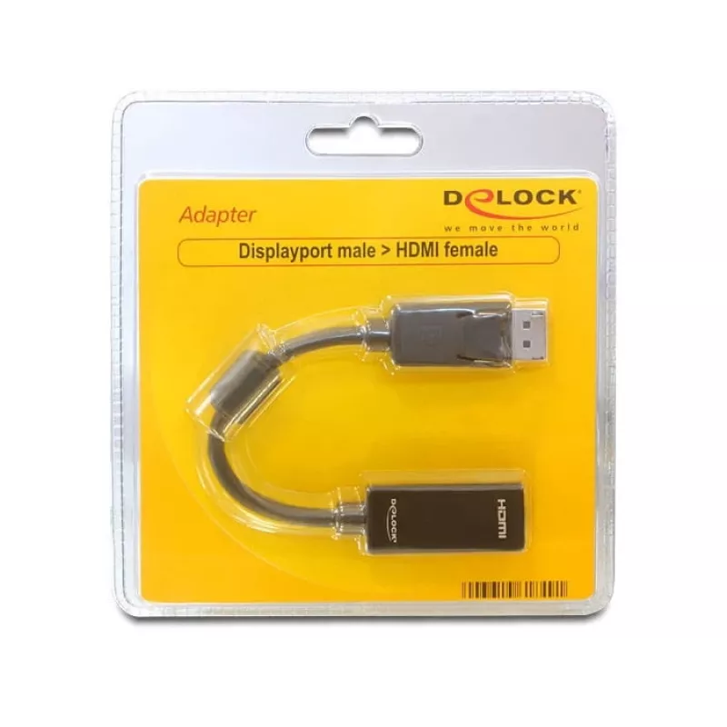 Adaptador de cable de vídeo DELOCK 61849 0,125 m DisplayPort a HDMI