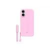 Funda con soporte para iPhone 17 Apple Beats con MagSafe y control de cámara, Pebble Pink, PC y microfibra