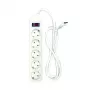 Alargador doméstico 1,8 m, 5 tomas, con interruptor
