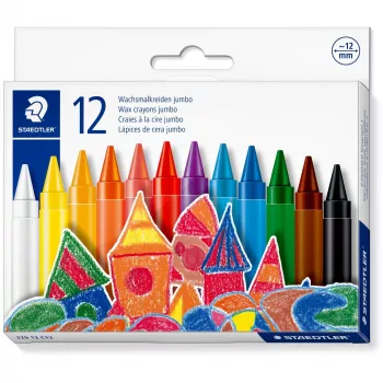 Ceras Staedtler 229 12 C12 Jumbo, pack de 12, colores surtidos