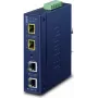 PLANET Industrial 2 puertos - SFP - cableado - azul - metal - IP30 - FCC Part 15 Class A - CE IEC60068-2-32 (caída libre) IEC60068-2-27 (choque) IEC60068-2-6 (vibración) (IGT-900-2T2S)