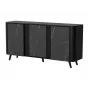 Cómoda Cama Meble VOLARE 151 x 39 x 75 cm, negro / San Sebastian