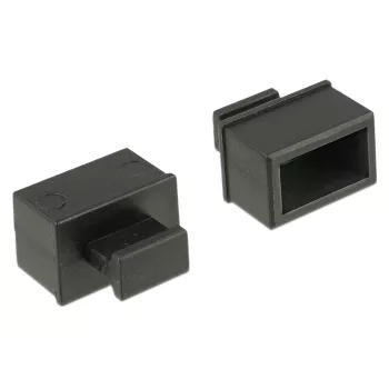 Tapa de seguridad para enchufes DeLOCK 64021 negra 10 uds.