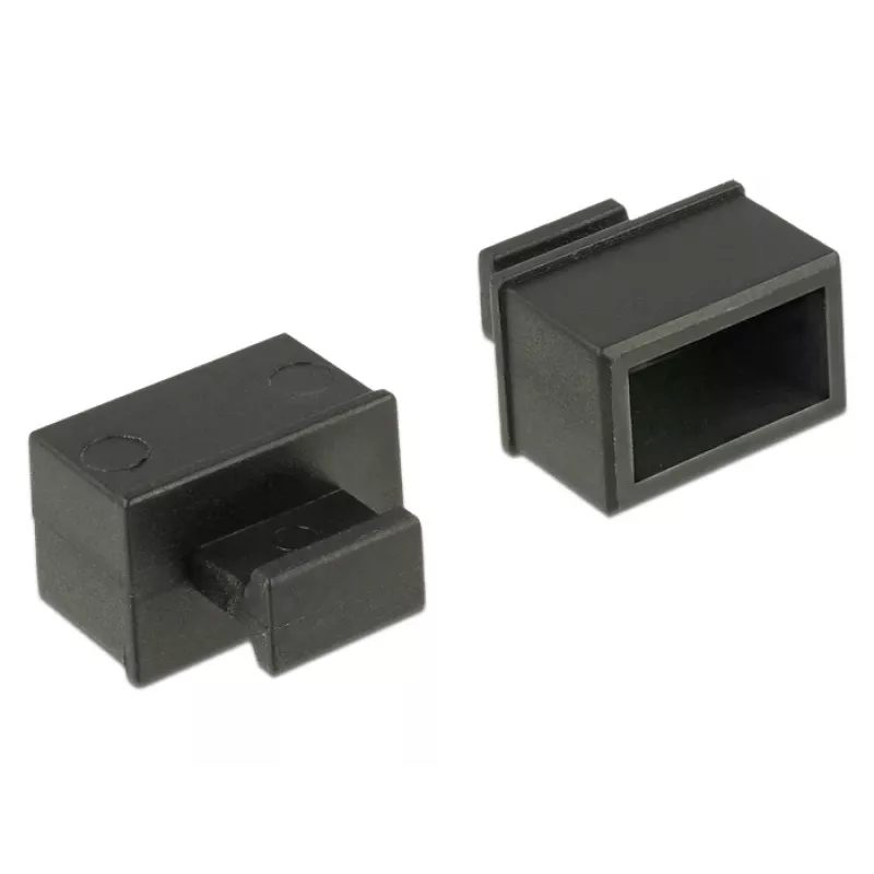 Tapa de seguridad para enchufes DeLOCK 64021 negra 10 uds.