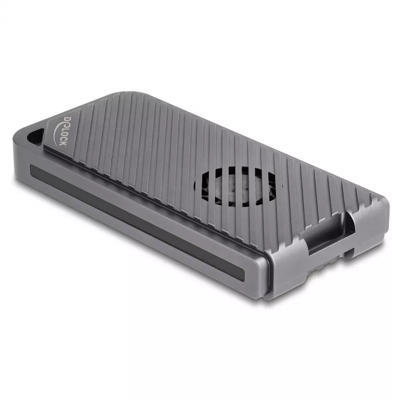 Carcasa para SSD DELOCK 42025 para 1 x M.2 (PCIe, USB4 Gen4, USB-C) gris, aluminio