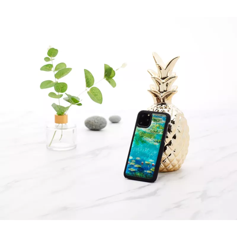 Funda para smartphone iKins para iPhone 11 Pro — diseño de nenúfares, negra