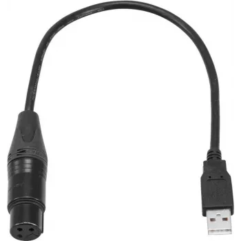 Cable de audio Eurolite 51860118 0,4 m conector hembra XLR conector macho USB negro