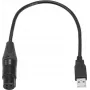 Cable de audio Eurolite 51860118 0,4 m conector hembra XLR conector macho USB negro