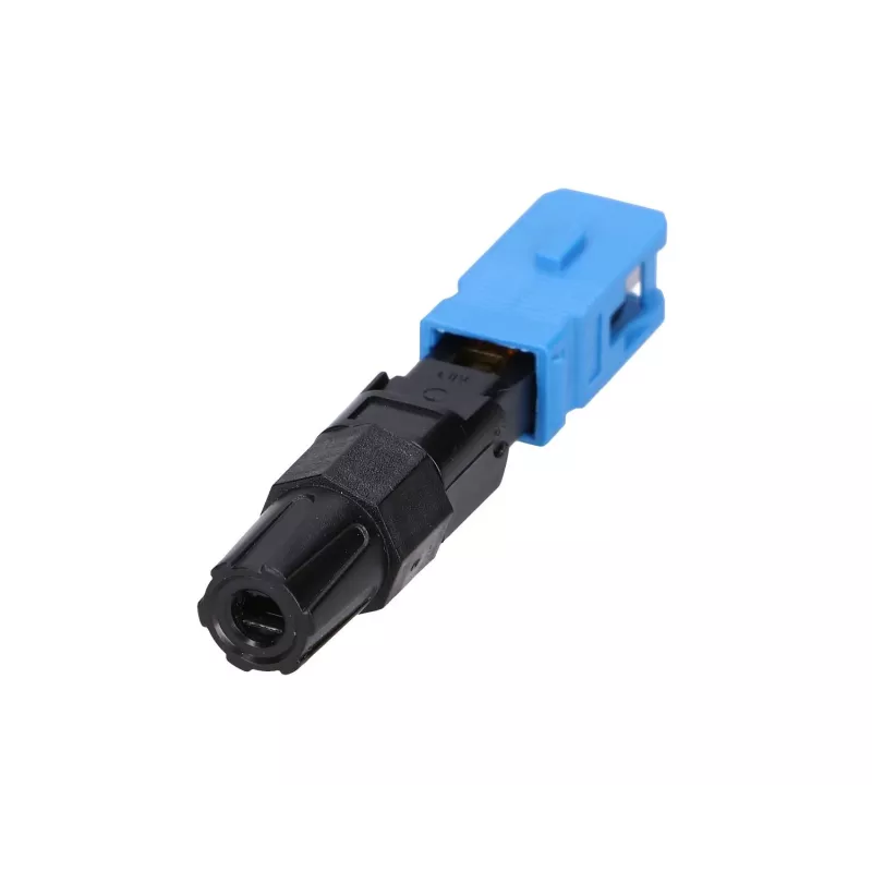 Conector rápido de fibra óptica Extralink SC/UPC macho, pack individual, negro o azul