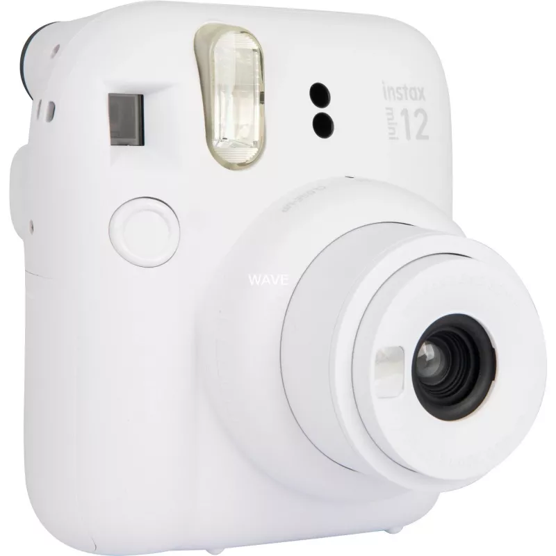 Cámara instantánea Fujifilm Instax Mini 12 Blanca — impresiones 86×54 mm, distancia focal 60 mm, pila AA