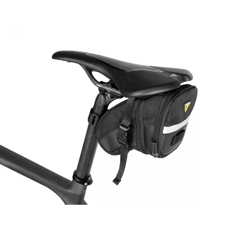 Bolsa de sillín TOPEAK Aero Wedge Pack Medium — bolsa de bicicleta compacta bajo el sillín