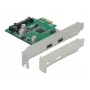 Tarjeta DeLOCK PCI Express x1 a 2 conectores hembra USB Type-C™