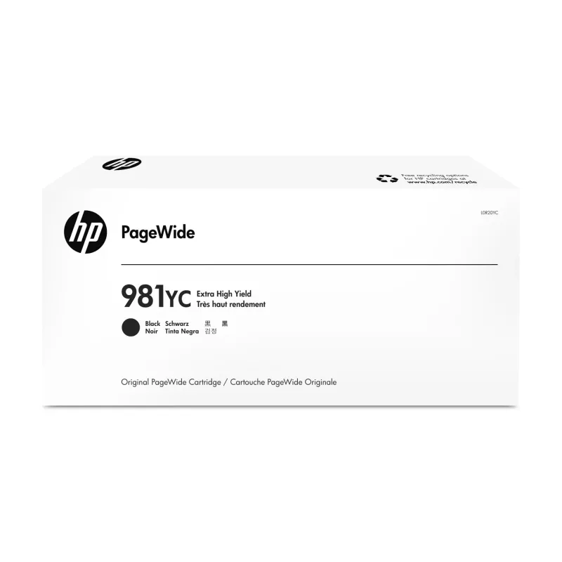 Cartucho de tinta HP 981YC rendimiento extra alto negro para PageWide – 21.000 páginas (Original)