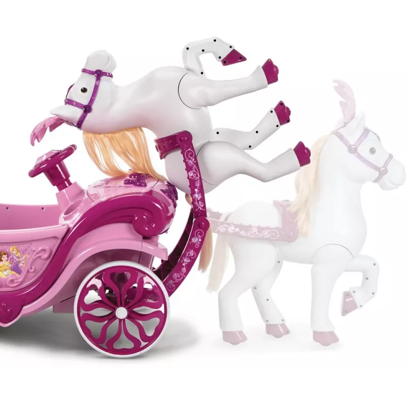 Carroza eléctrica Disney Princesas con caballo Huffy 6 V rosa