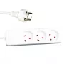 Alargador de corriente Garbot 24155123-7EE 7 m 3 tomas de CA para interior blanco