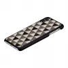 Funda para smartphone iKins para iPhone XS Max – diseño piramidal negro, carcasa rígida protectora