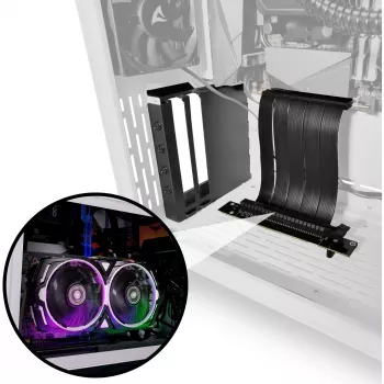 Sharkoon Compact VGCK, tarjeta riser (negra, para carcasas de PC MS-Y/Z1000)