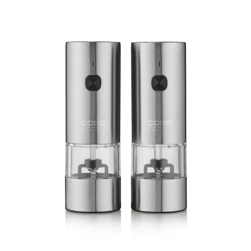 Caso Molinillo de sal y pimienta | SpiceDuo | Eléctrico | Material de la carcasa acero inoxidable | Litio