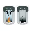 Papelera redonda de acero Durable 3305-01 15L