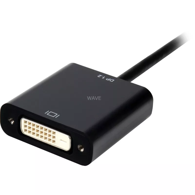 Convertidor DisplayPort 1.2 > DVI24+1, cable negro, 15 cm