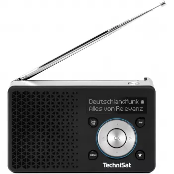 Radio portátil TECHNISAT DIGITRADIO 1 A — DAB+/FM, pantalla OLED, USB-C, auriculares de 3,5 mm, 1 W, negro/plata