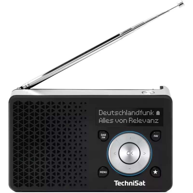 TechniSat DigitRadio 1 A 0100/4997 radio digital, DAB+/FM, RDS, 40 presintonías, función de aviso ASA, negro/plata