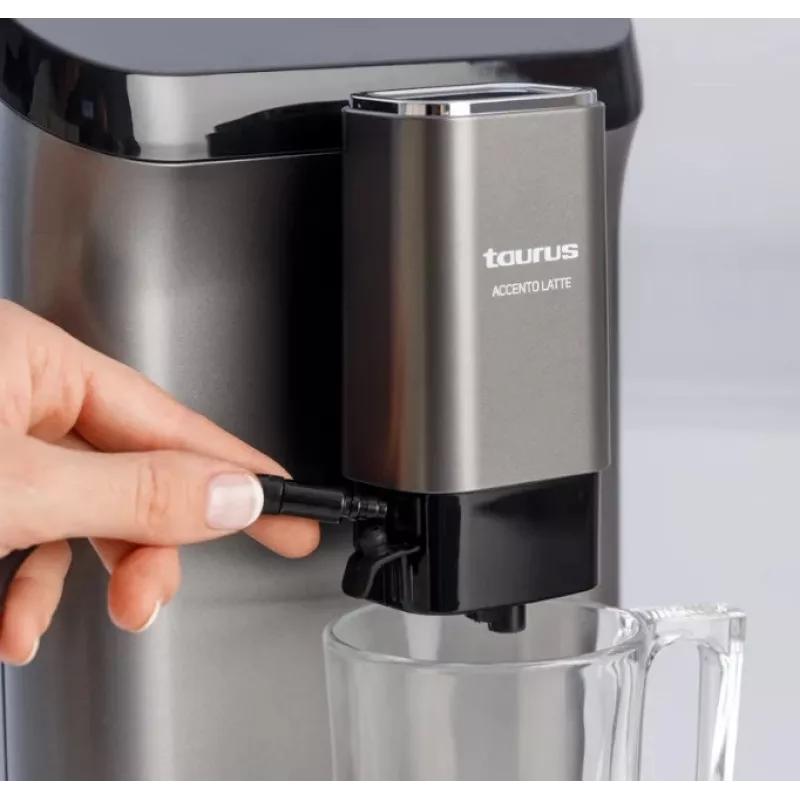 Cafetera espresso Taurus Accento Latte superautomática, molinillo integrado, depósito de agua de 1,5 L, entrada de café en grano