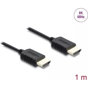 Cable HDMI coaxial de alta velocidad DELOCK 8K 60 Hz 48 Gbps con funda trenzada, modelo 81681