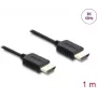 Cable HDMI coaxial de alta velocidad DELOCK 8K 60 Hz 48 Gbps con funda trenzada, modelo 81681