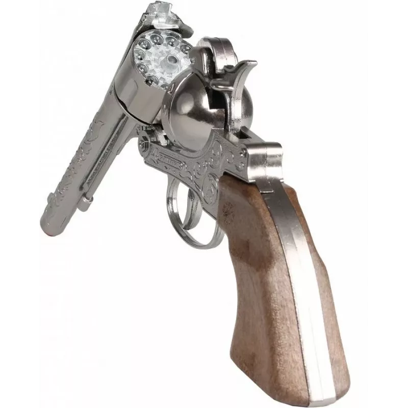 Pistola de juguete Pulio Metal Cowboy revólver 12 disparos, modelo 155122/0