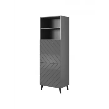 Armario de almacenamiento Cama Meble ABETO 60×40×176,5 cm grafito/grafito brillo