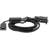 Cable en Y USB de la serie VM – USB/USB1-PORT a conector macho USB Type-A 6 ft (1,8 m) host y conector hembra USB Type-A 0,5 ft (0,15 m) client
