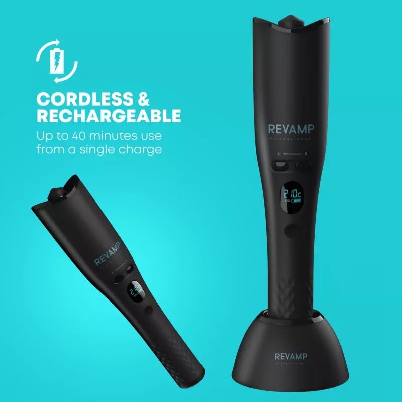Revamp CL-2750-EU2 iGEN Cordless Progloss Hollywood Curl rizador automático con función giratoria