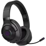 Lorgar Noah 702 (LRG-GHS702) auriculares gaming inalámbricos, Bluetooth 5.3, receptor USB, AUX de 3,5 mm, drivers de 40 mm, 1000 mAh, RGB, negros