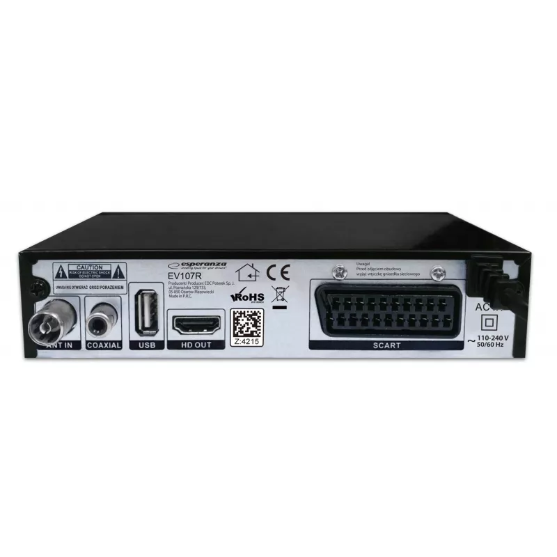 Esperanza EV107R receptor de TV por cable negro
