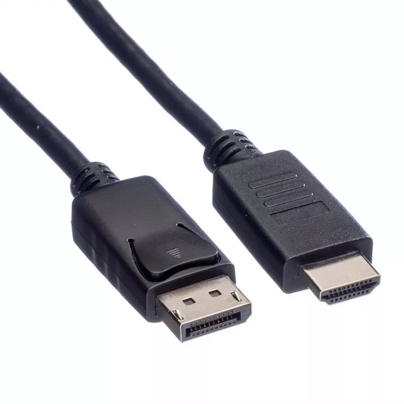 Cable ROLINE 11445780 1 m DisplayPort a HDMI negro