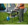 Camping Kitchen 2 Multi Cook Plus, cocina de gas gris, 2 zonas de cocción 2x 1,8 kW + plancha 0,9 kW, modelo 2025