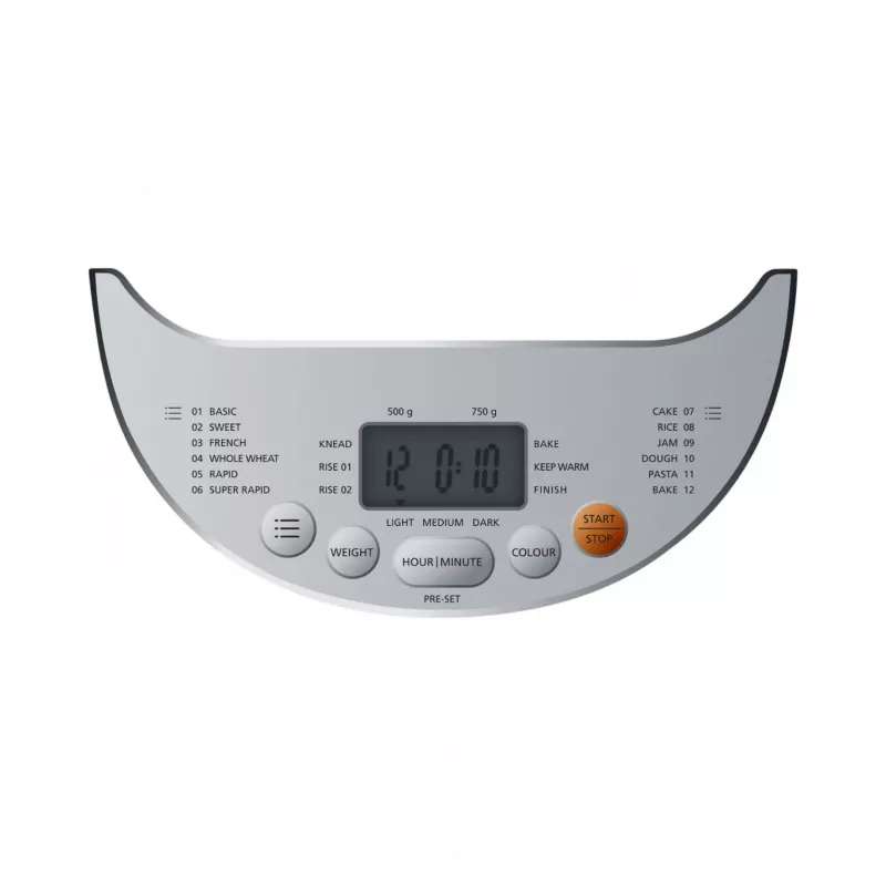 Máquina de hacer pan BM 3 (blanco/plata, 600 vatios, para panes de hasta 750 g)