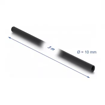 Tubo aislante de PVC DeLOCK 3 m x 10 mm negro - material PVC - -40 a 105 °C