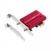 Tarjeta de red WLAN Bluetooth interna Cudy WE9300S PCIe, Wi-Fi 7 (802.11be) tribanda 2.4/5/6 GHz, 5765 Mbit/s, Bluetooth 5.4, antena externa 2x2