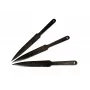 Cuchillo arrojadizo KAL22 set de 3, acero aleado, 275 mm de longitud, 165 mm de hoja, 240 g, negro