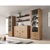 Cama set de dos estantes 125cm SOHO roble lefkas/Negro
