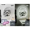Luz LED de neón para pared Paladone Stormtrooper modelo PP14595SWVN, iluminación decorativa Star Wars