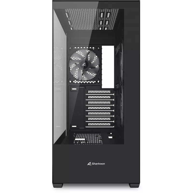 Caja Sharkoon SK6 ARGB torre ATX negra – caja mid-tower ATX con iluminación ARGB y ventana lateral de cristal templado