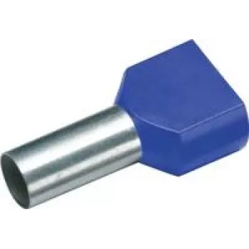 Terminal de empalme doble Cimco 187714 16 mm² parcialmente aislado azul 100 uds. (187714)