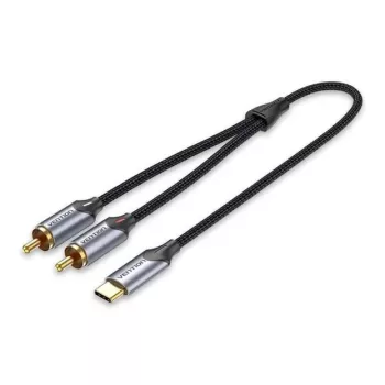 Vention cable de audio USB-C a 2 conectores macho RCA, 2 m